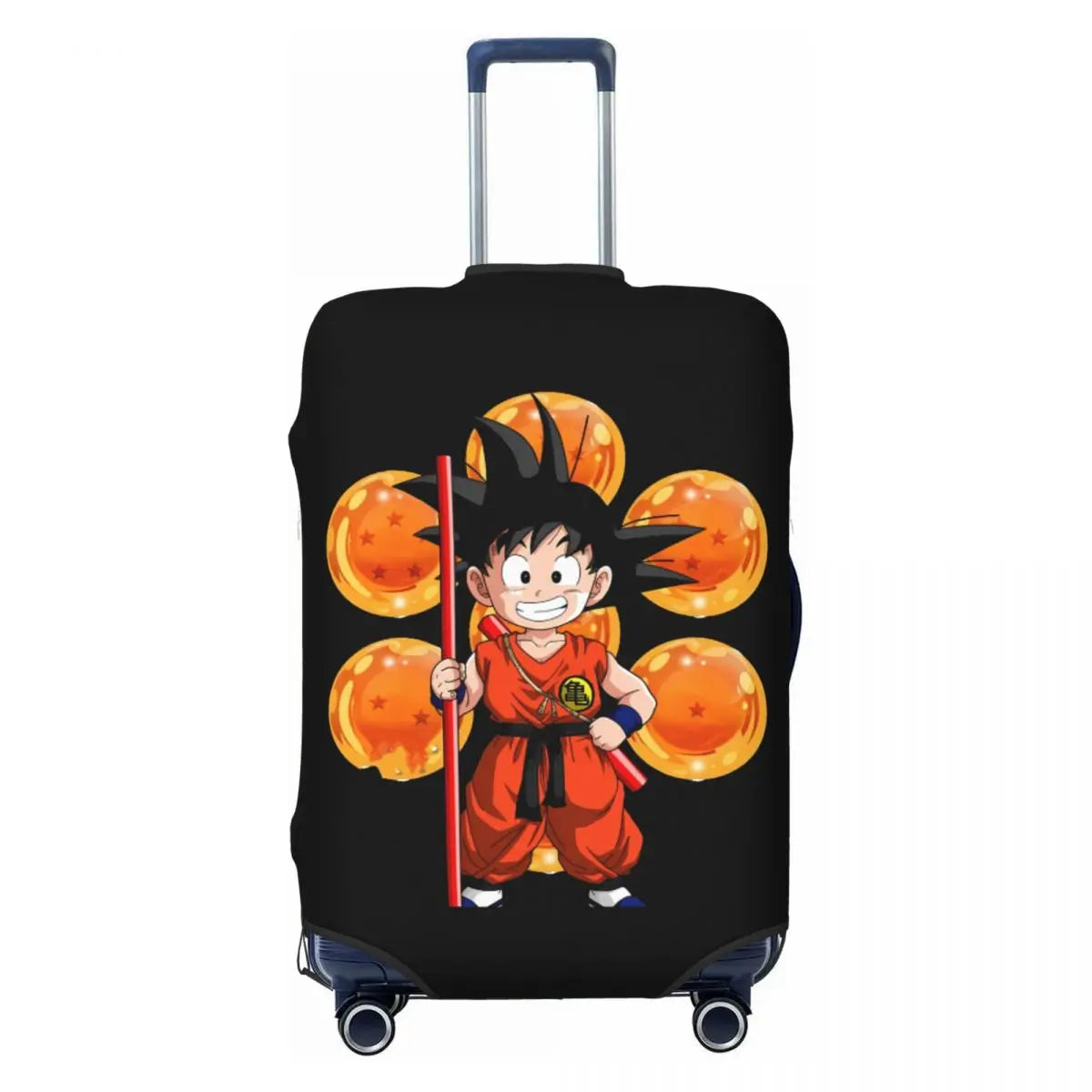 Vintage Kid Goku Dragon Ball Suitcase Cover Travel Flight Elastic Luggage Supplies Protection