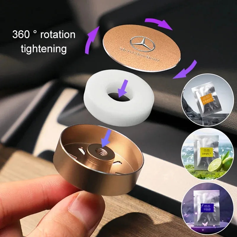 For Mercedes-Benz AMG A B C E S V A45 C43 CLA R-Class GLA GLB Car air outlet aromatherapy Air Freshener Solid Fragrance Diffuser