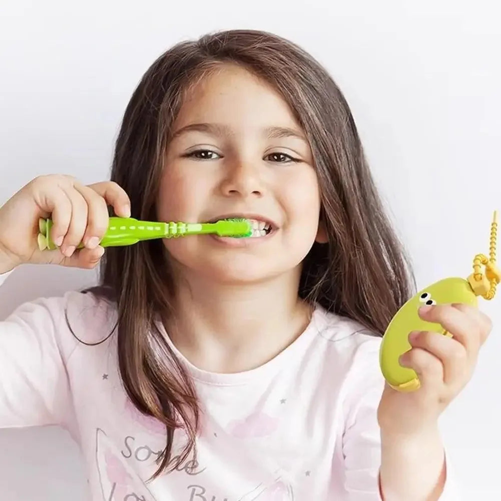 Banana toothbrush protective cap with toothpaste storage box - compact and convenient - essential toothbrush cover for travel