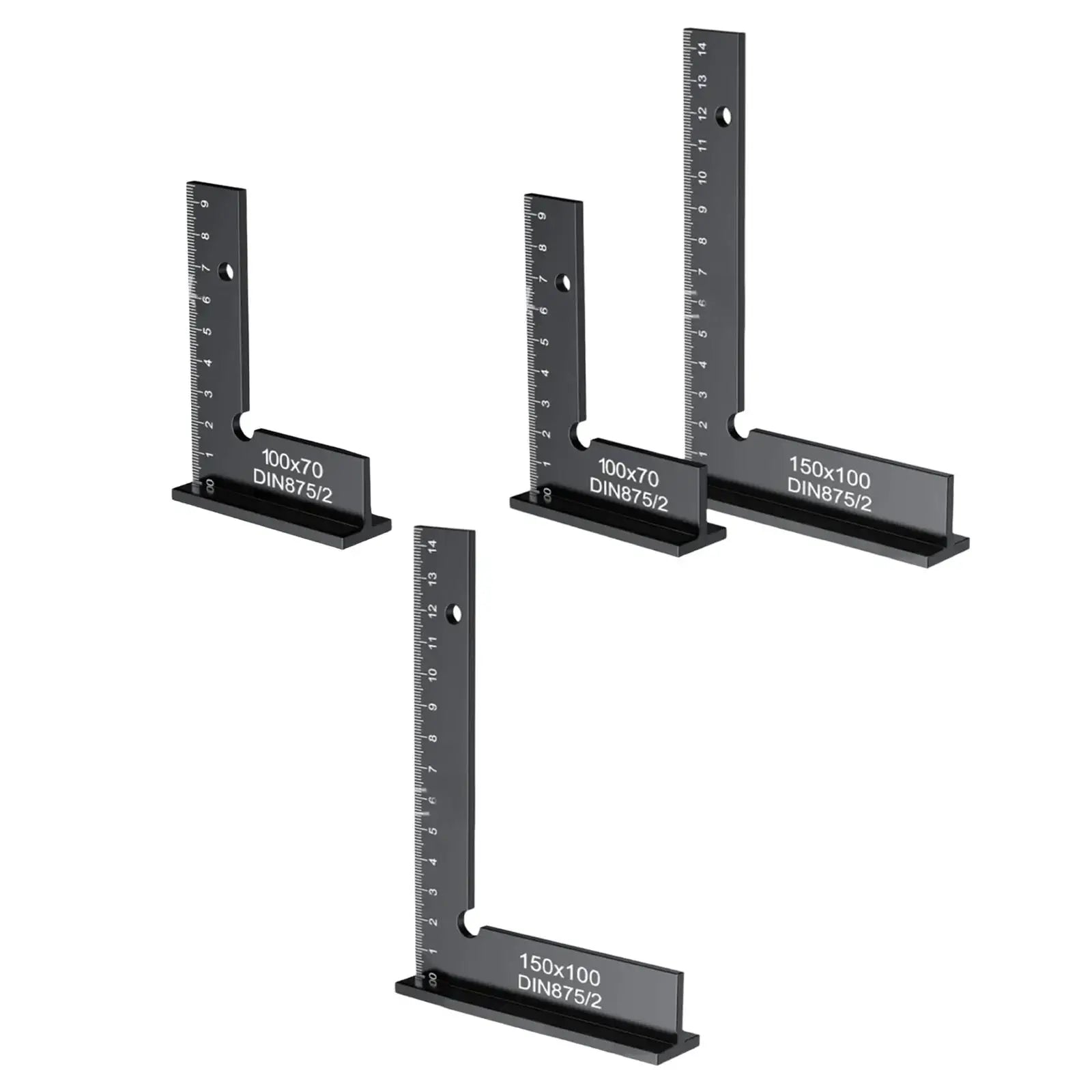 Metric Metal L Square Ruler High Precision Right Angle Measuring Tool for Machinist and Carpenter Applications