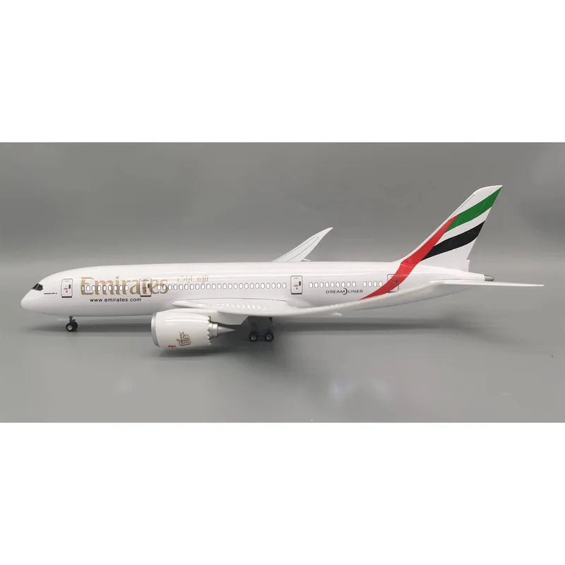 787 Emirates Aircraft Model With Lights And Wheels Simulation, Static Model Ornament, Model Airplane Enthusiast Gift
