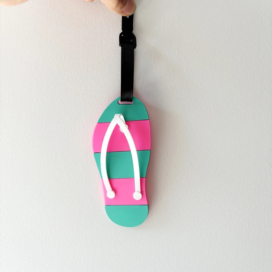 1/2pcs vacation shoes luggage tags silicone suitcases ID tags luggage anti loss boarding tags travel accessories for men and w
