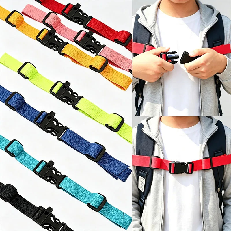 1/2PCS Harness Adjustable Shoulder Strap for Bag Backpack Chest Bag Strap Qutdoor Camping Tactical Bags Straps Accessories BDK02