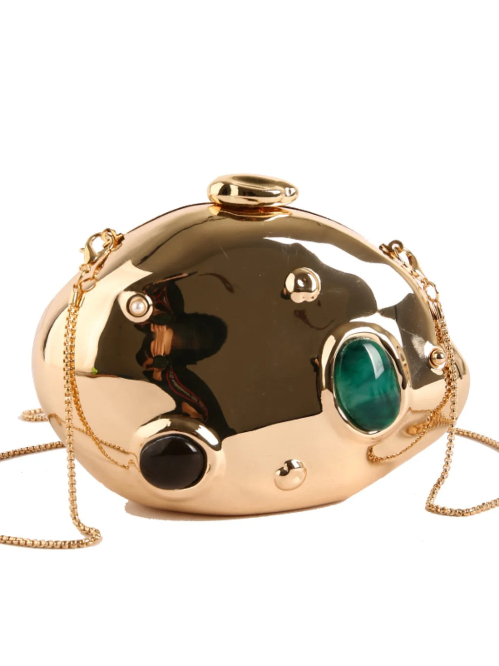 Women Acrylic Shell Bag Cute Evening Clutch Bag For Wedding Party Small Gold Purses Designer Summer Beach Handbags Lemon Color
