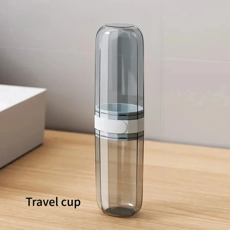Portable Travel Toothbrush Holder, Leak-Proof & Dustproof Toothpaste Storage Case for Business Trips & Camping