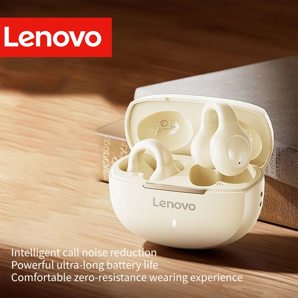 Lenovo Active Noise Cancelling Anc Wireless Clip-On Sport Earbuds Hi-Fi Bt 5.4 Long Battery Life Ergonomic Design for Workout