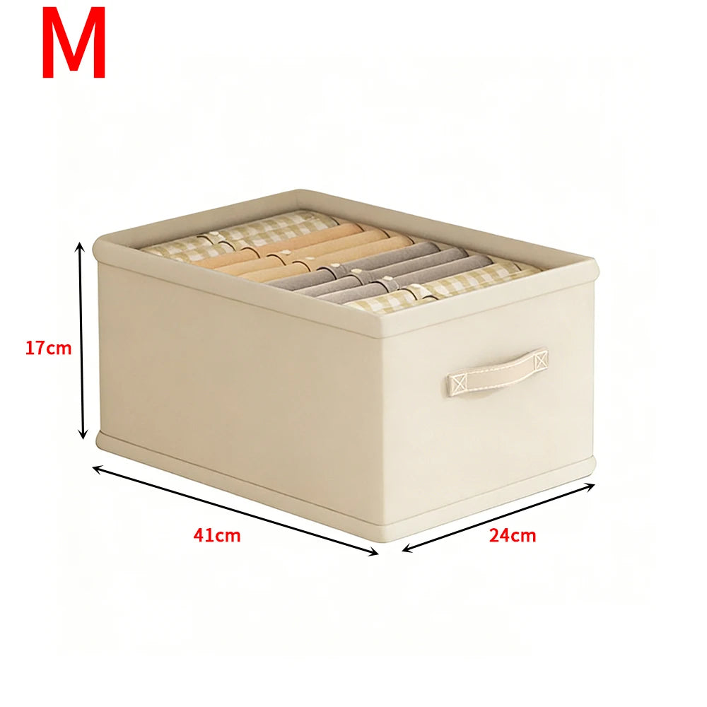 Foldable Trouser Storage Box with PP Board Large Capacity Drawer Clothes Pant Jeans Storage Box Wardrobe Clothes Storage Organiz