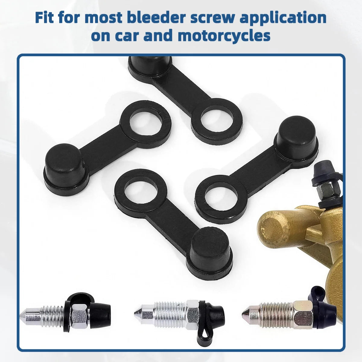 4/10/20PCS Disc Brake Screw Cap Dust Cover Durable Waterproof Anti-Rust Universal Car Brake Caliper Protection Accessories