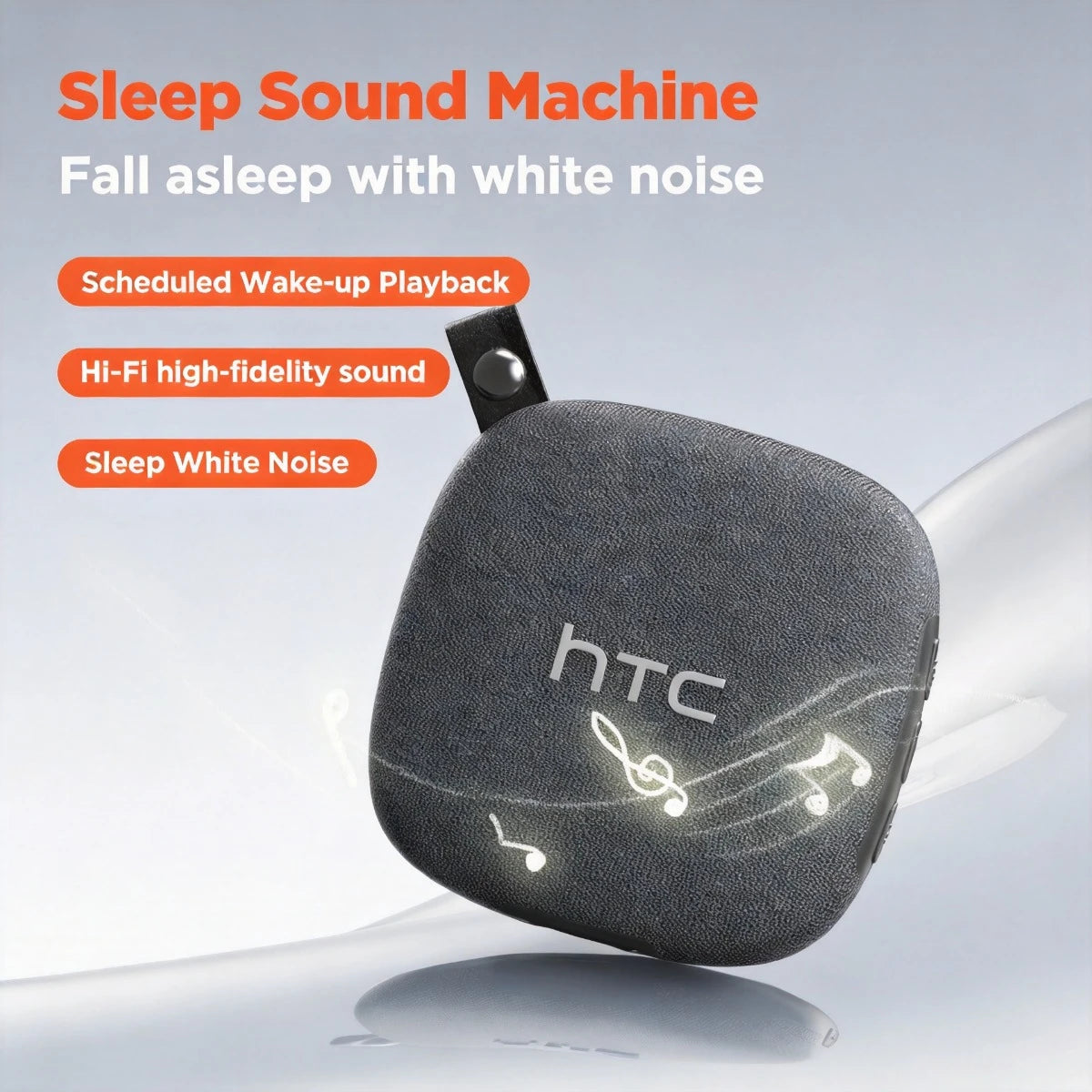 HTC WS01 Speaker Sleeping Aid Wireless Bluetooth Speaker Bass HiFi Stereo Sound Low Latencyf Built-in Mic for Home Party