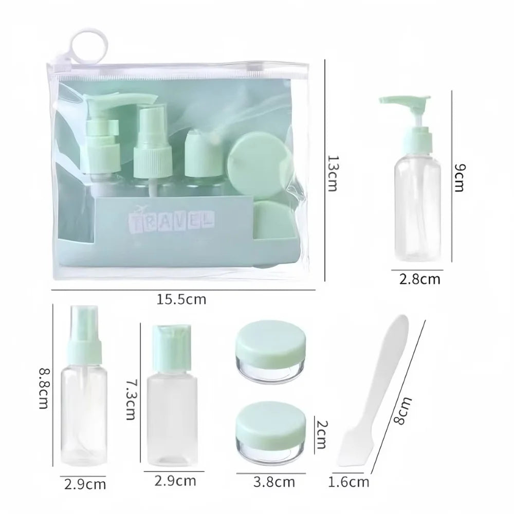 6 Pack Travel Bottle Set for Toiletries, Travel Containers for Toiletries with Clear Zipper Toiletry Bag, Leak Proof Refillable