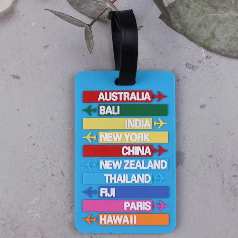 New Letter Print PVC Travel Luggage Tag Women Men  Boarding Pass Luggage Tags Suitcase Tags Name ID Address Lable Luggage Label