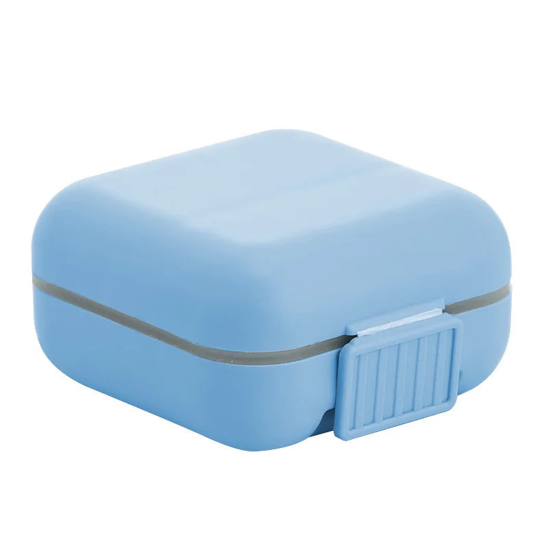 1PCS Travel portable dustproof medicine box with silicone ring double sealing compartment storage box and mini packaging box