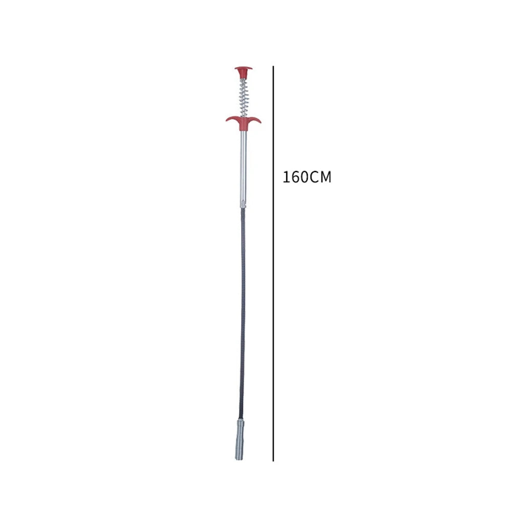 60cm 90cm 160cm 200cm Spring Pipe Dredging Tools  Drain Snake Sewer Dredge Pipeline Hook Clog Remover Cleaning for Kitchen Sink