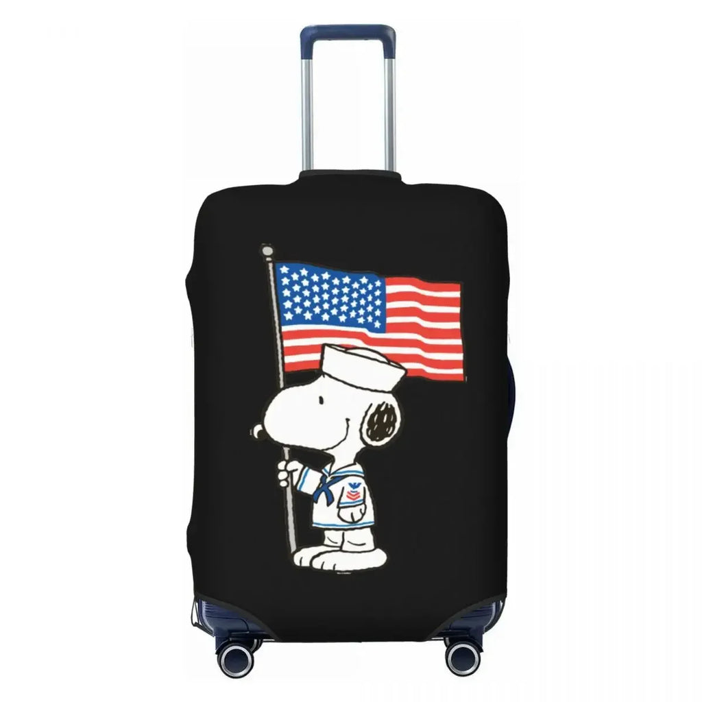 Thick Elastic Luggage Protector Cute Dogs Design For 18-32 Inch Luggage Dustproof Washable Anti-Scratch Travel Suitcase Cover
