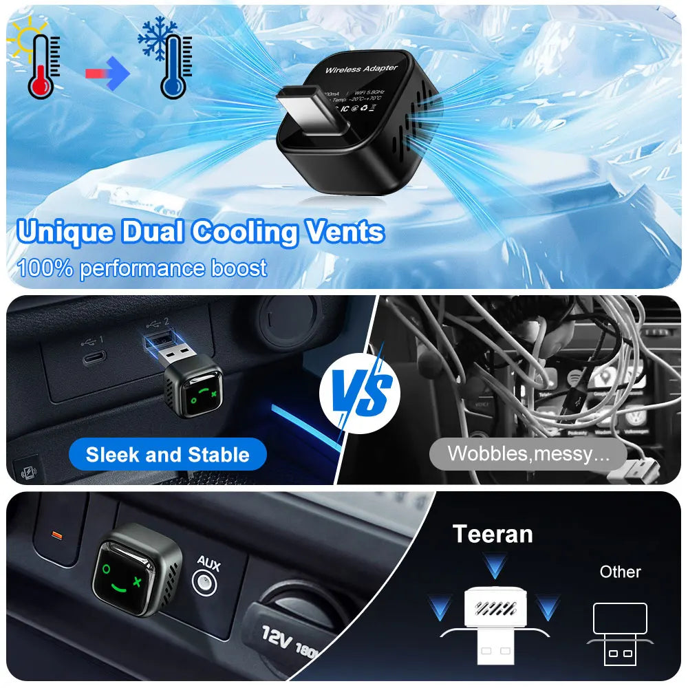 WOOBOOBOX Adapter CarPlay Android Auto Wireless Smart Box For Car With Wired CarPlay 2026 New Dongle Compatible with Benz MG