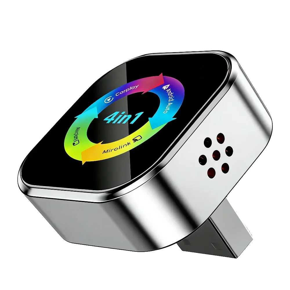 2026 4‑in‑1 Wireless CarPlay Adapter Plug‑and‑Play Bluetooth Converter for Android Auto Airplay & Mirror Link for IPhone Phones
