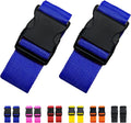 Bright Color Adjustable Luggage Straps 2 Pack Heavy Duty Suitcase Belts Travel Bag Accessories (120-200CM X 2.5CM)