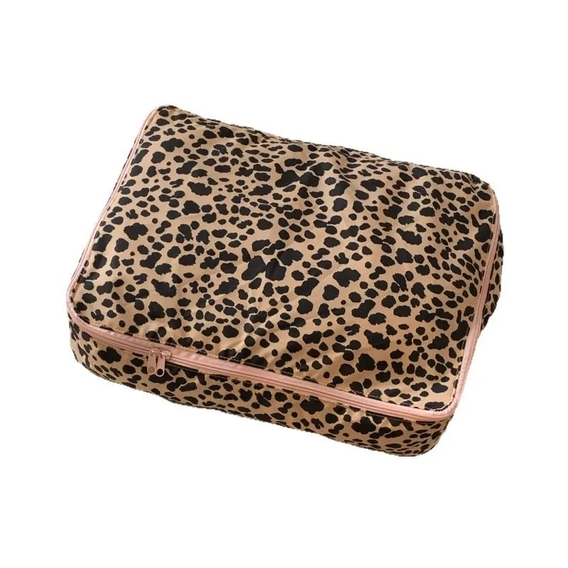 1PCS Leopard Print Travel Packing Cubes cosmetic shoes Clothes Organizers for Suitcase Luggage Storage Bags & Drawer Organizers