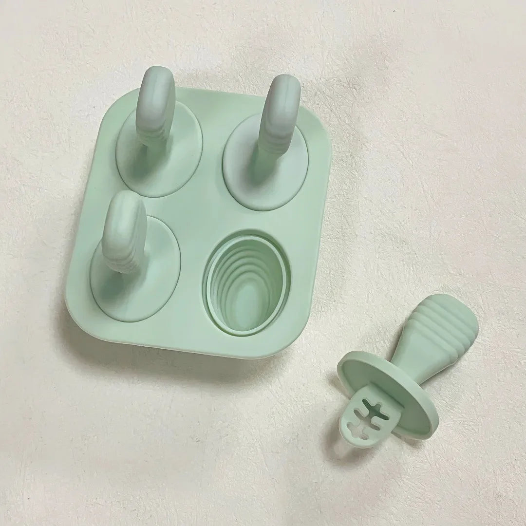 Baby Silicone Ice Cream Mold, Reusable Non-Toxic Ice Cube Tray for Homemade Frozen Treats, Breast Milk Storage, Kitchen