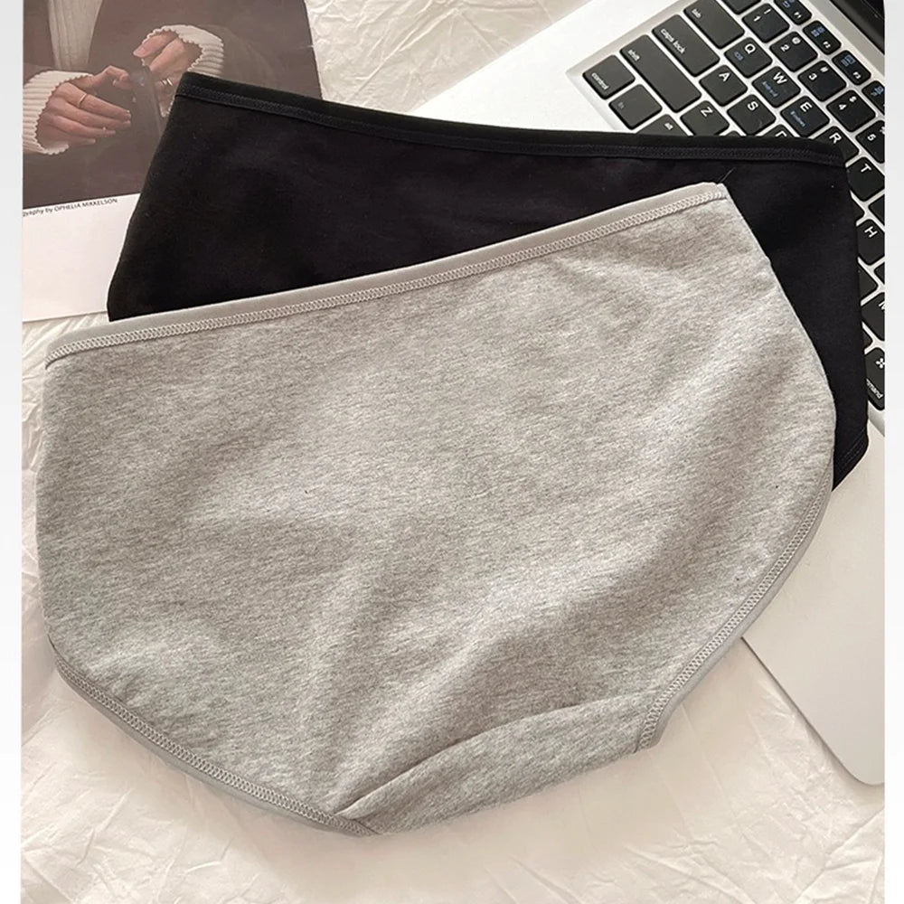 3pcs Women's Seamless Pure Cotton Panties Fashionable Breathable Underwear Female Large Size Sexy Soft Daily Breifs