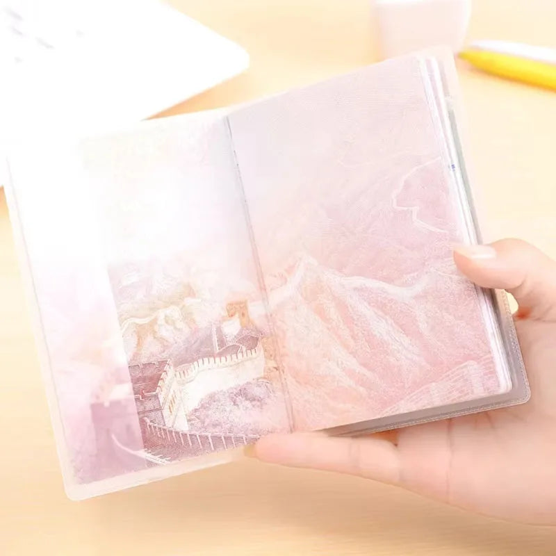 Frosted Transparent Passport Cover Travel Passport Holder Id Card Protective Case Document Organizer Passport Sleeve Trip Daily