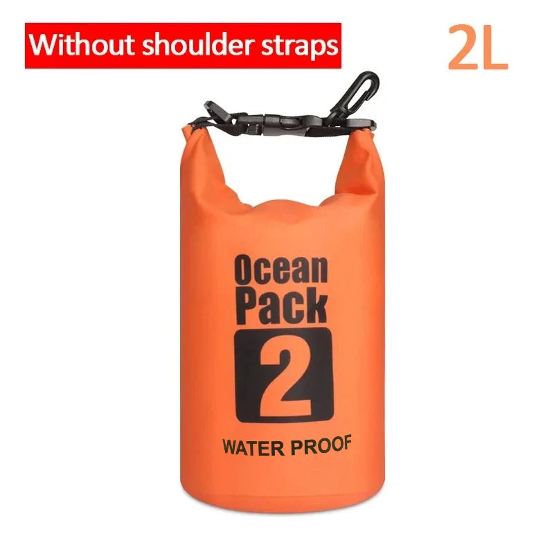 500D PVC Waterproof Dry Bag Sling Backpack Roll Top Storage Sack for Kayaking Rafting Hiking Fishing Boating Outdoor Gear
