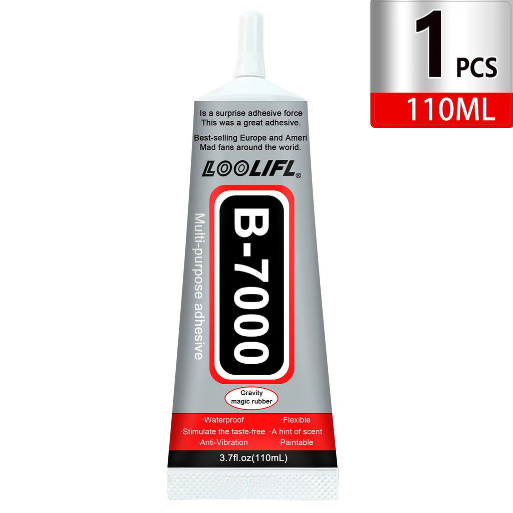 Loolifl B-7000 15/25/50/110Mltransparent Phone Screen Repair Glue Universal Glass Plastic DIY Adhesive with Precision Applicator