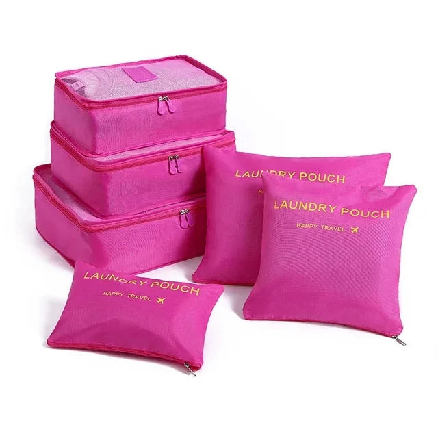 6/7PCS Set Travel Organizer Storage Bags Multifunction Packing Cube Bag For Clothes Tidy Portable Wardrobe Suitcase Pouch Case