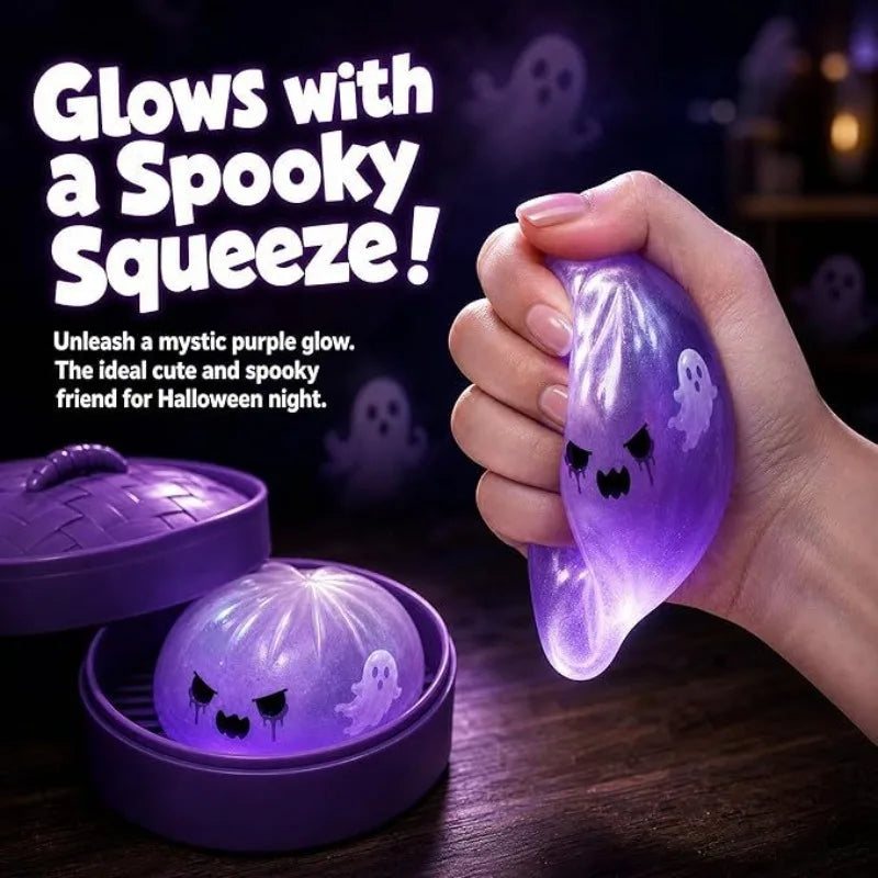 Halloween Ghosts Relieve Stress Money Sparkling Shark Dumplings Soft Relaxation Slow Elastic Steamed Buns Festival Gift