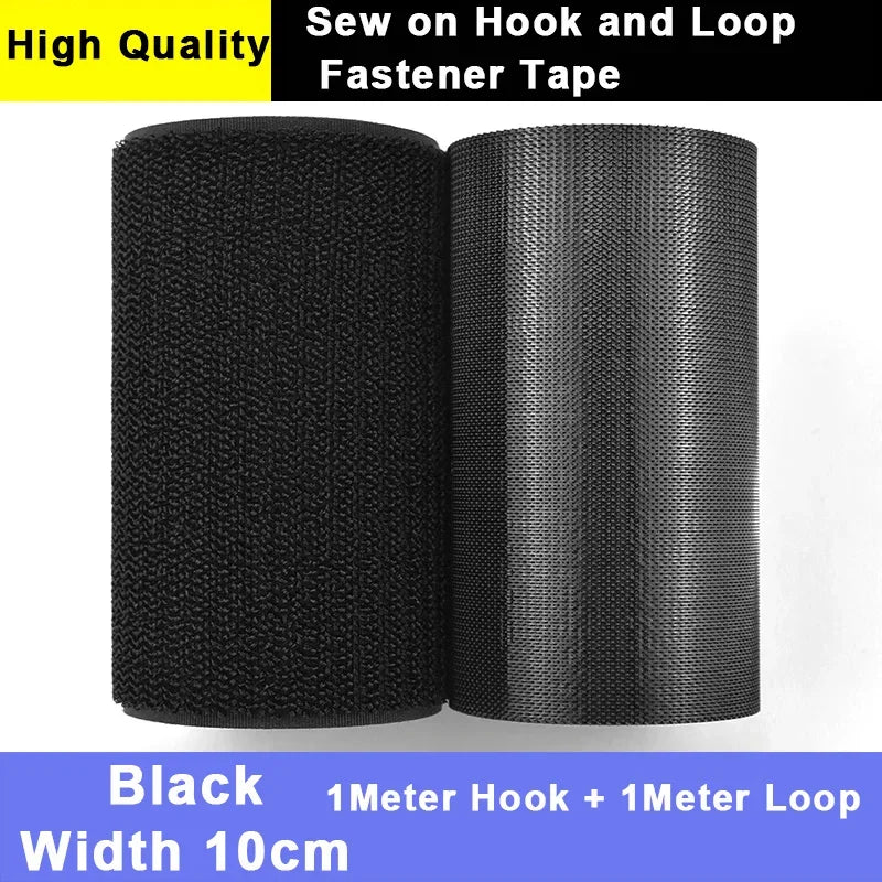 1M Sew on Hook and Loop Fastener Tape Non Adhesive Super Soft Loop Fabric Tape for Crafts DIY Sewing 20/25/30/38/50/100mm Wide