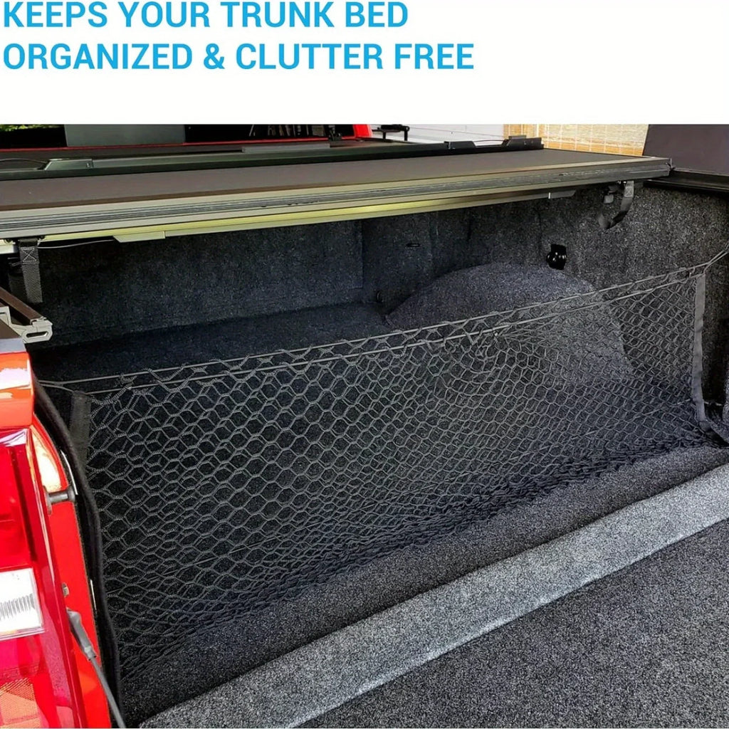 Truck Bed Cargo Net Truck Bed Storage Net Organizer Envelope Cargo Net Elastic Mesh Net for Chevy Silverado F150 F250