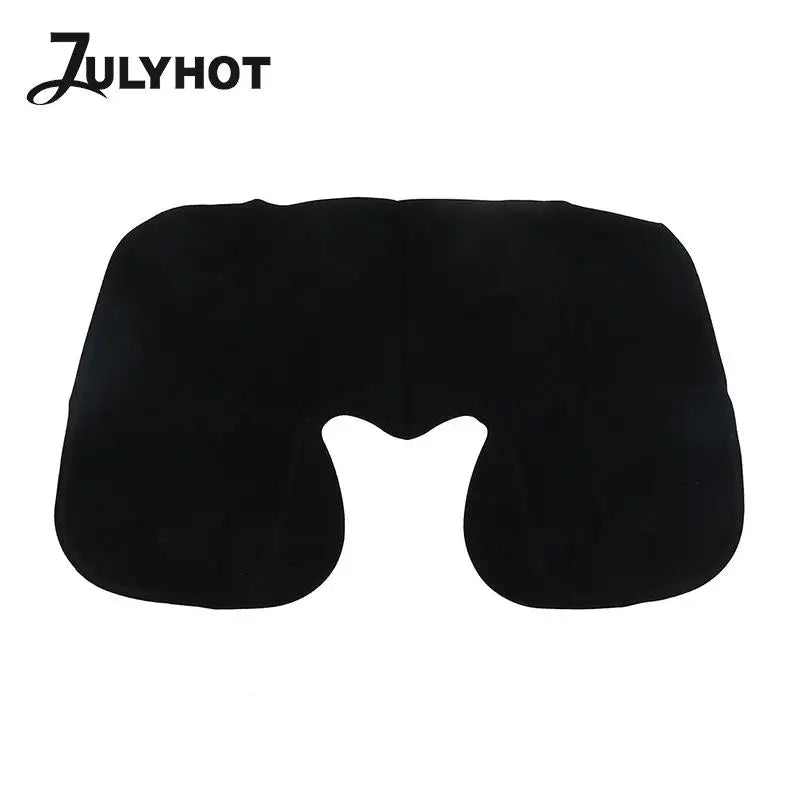 Outdoor Travel U-Shape Inflatable Pillow Airplane Soft Neck Pillows Health Sleep Head Cushion Ring Pillow Folding Cushion