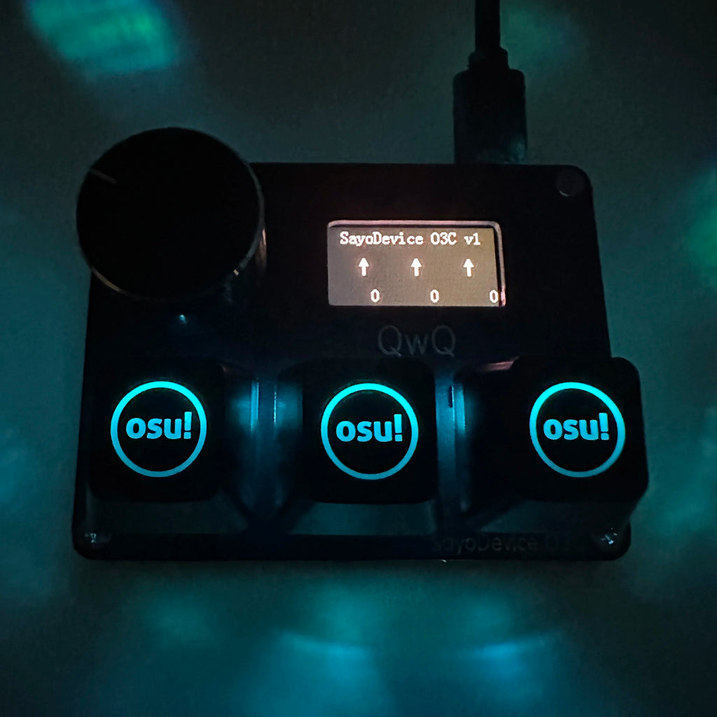 O3C Game Keyboard SayoDevice OSU O3C Rapid Trigger Hall Switches Magnetic Pink Switches Keyboard Knob Screen Copy Paste Shotcut