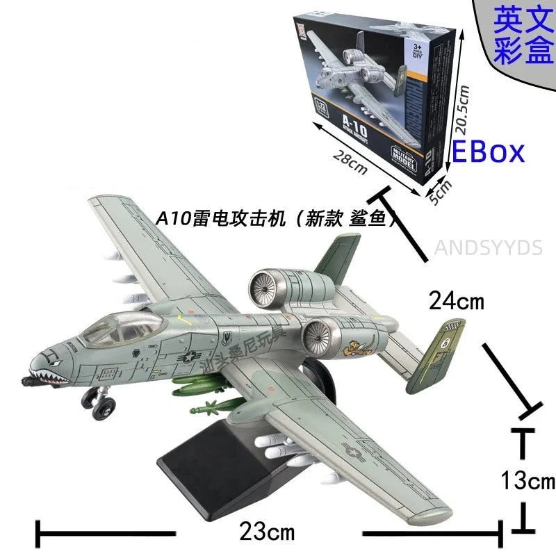 1/72 A-10 Thunderbolt II Plastic Assembly DIY Model Building Block Toy A10 Puzzle Model Collected Boy Birthday Gift