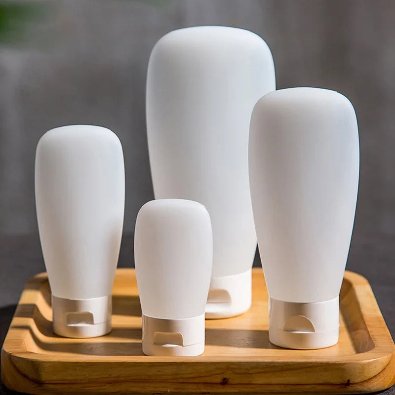 30/60ml Refillable Bottle with Suction Cups Soft Lotion Container Squeeze Tube Empty Bottle Portable Travel Shampoo Bottle