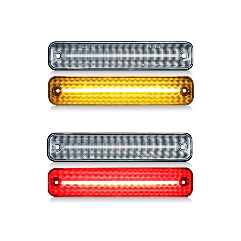 For Hummer H2 2003-2009 Clear & Smoked Lens LED Side Marker Lamp Amber Front Red Rear Side Fender Lights