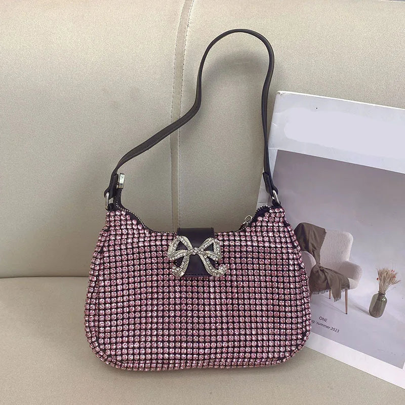 Full of water Diamond Celebrity Personality Pillow Bag Banquet Bento Boston Pearl Clutch Messenger Bag