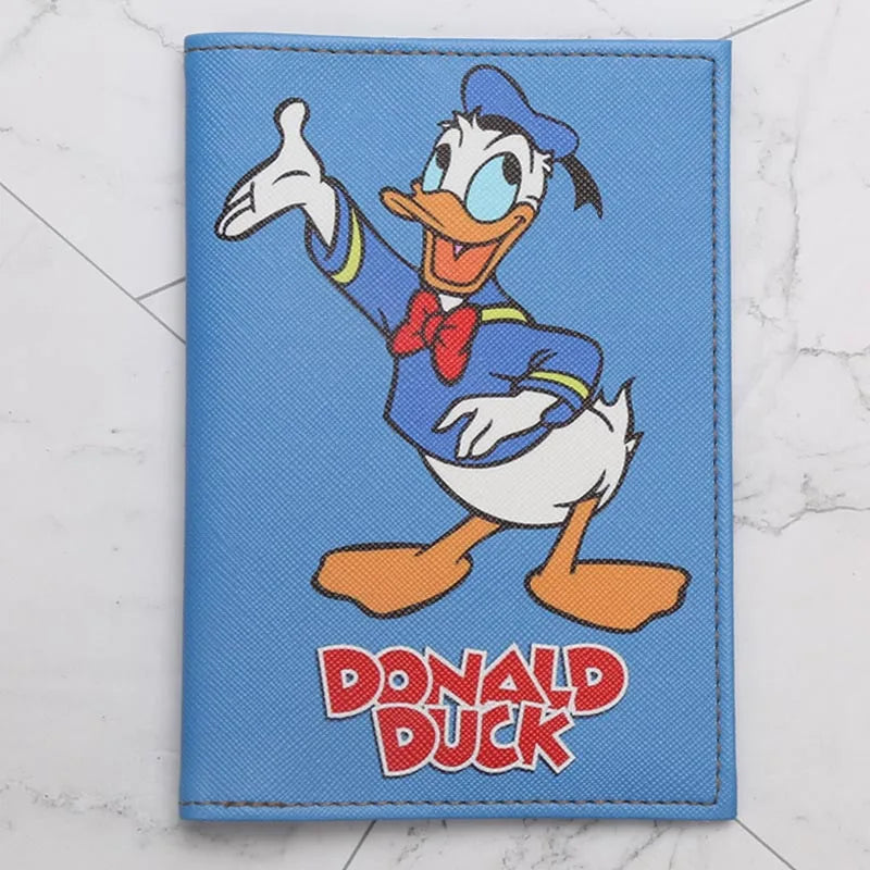 Cartoon Travel Accessories Disney Mickey Princess Passport Holder PU Leather Women Travel Passport Cover Case Card ID Holders