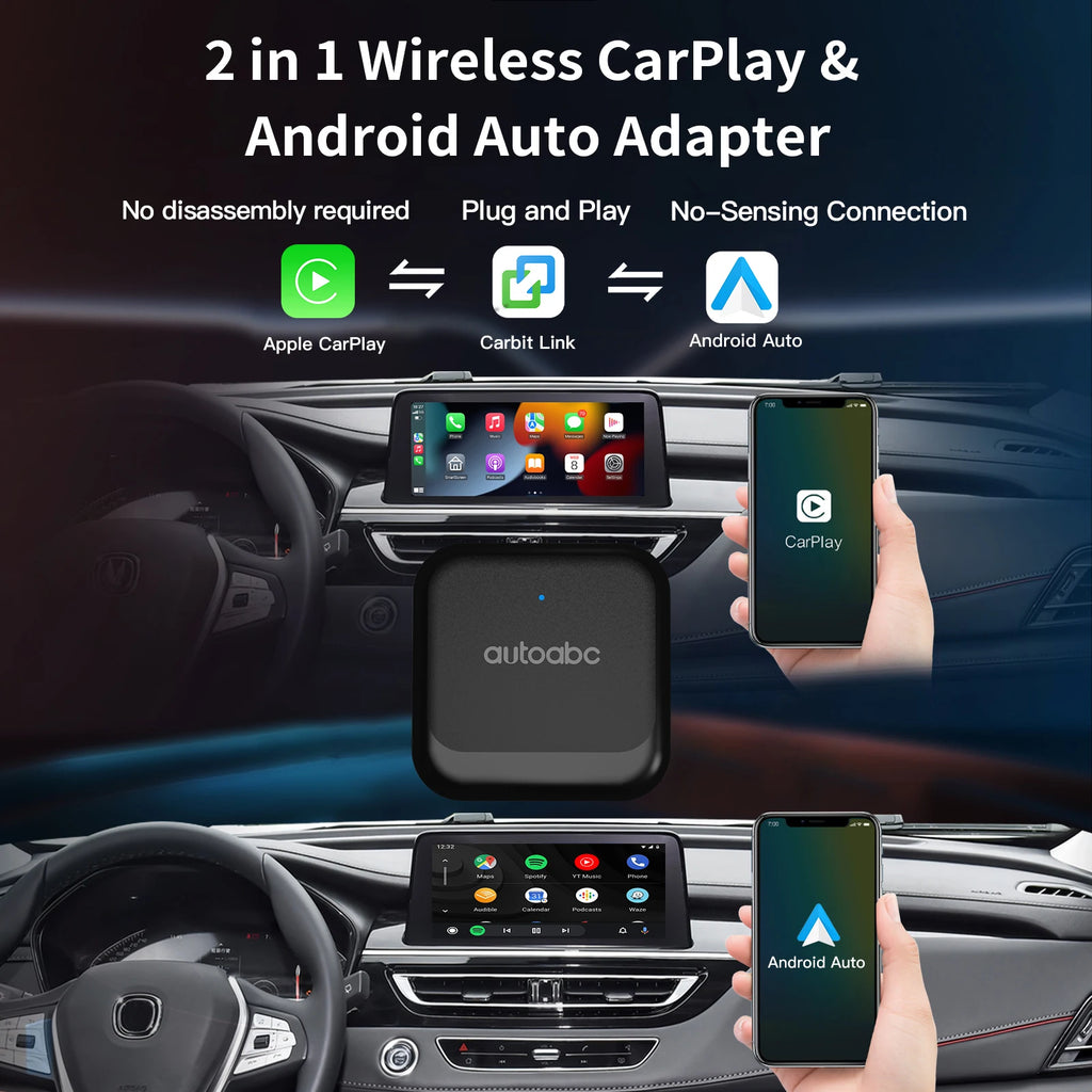 AUTOABC Carbitlink To Wireless CarPlay Android Auto For Geely Tugella Emgrand Monjaro Atlas Pro Azkarra 2022-2024