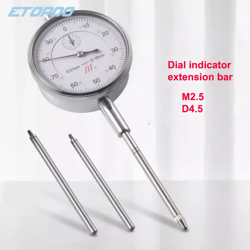 10-100MM 1PCS M2.5 Inside Thread Gauge Universal Type Micrometer Dial Indicator Probe Longer Indicator Extension Stem Gauge