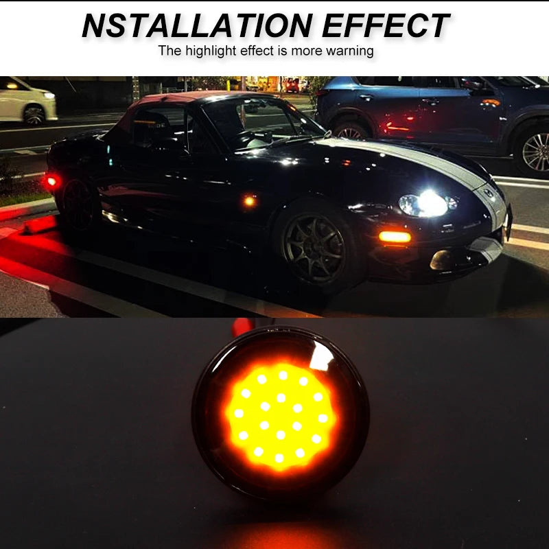 iJDM Amber Blink Fender Turn Signal Lights for Accessorie for Mazda MX5 Miata Mk1 Mk2 Mk3 1989-2015 Na Nb Nc Side Marker Light