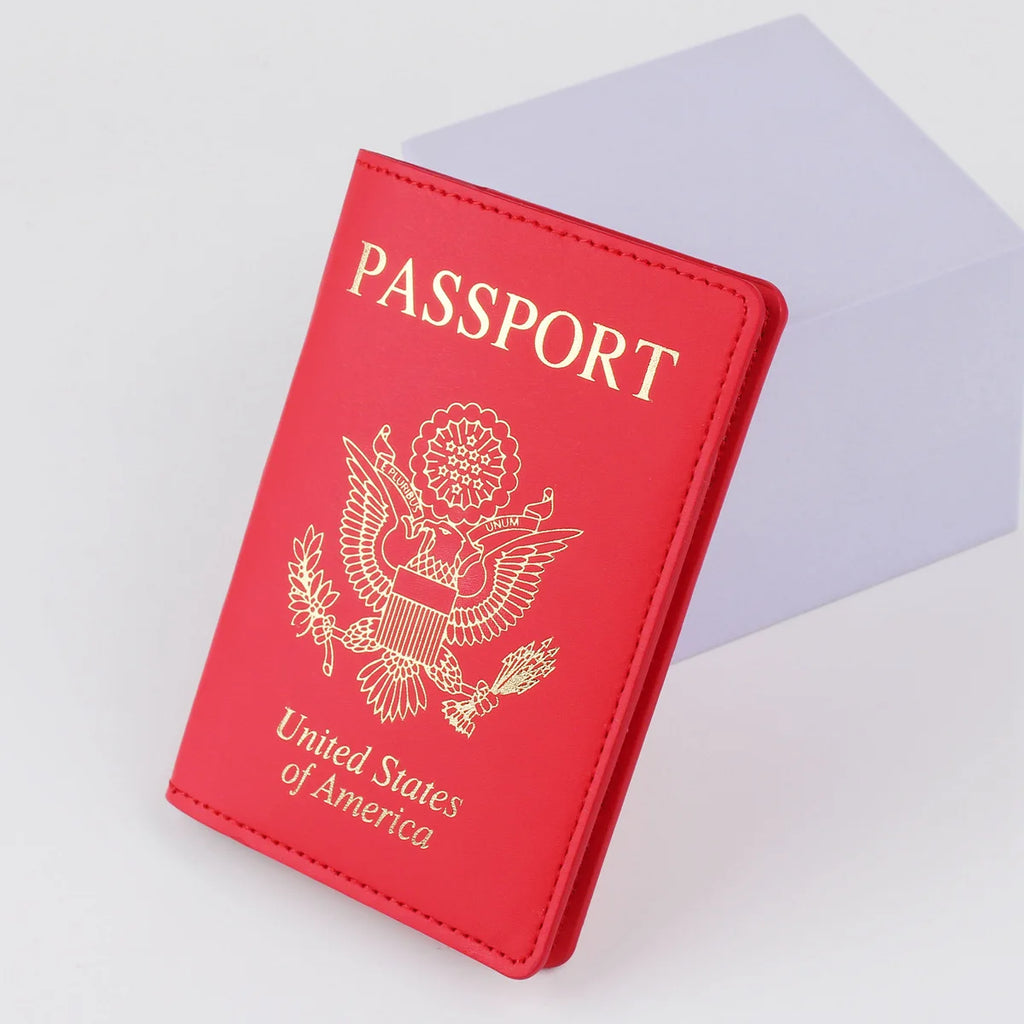 Passport Holder for Women and Men, Premium PU Leather Travel Passport Wallet Passport Cover