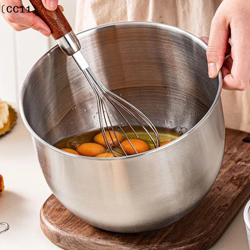 Stainless Steel Mixing Bowl Deep Design Cooking Baking Cake Bread Salad Egg Beater Basin Fruit Container  Cooking Tools〔CC11〕