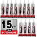 15PCS 15mL B-7000 Transparent Strong Glue  Mobile Phone Touch Screen Adhesive B-7000 DIY Repair Diamond Jewelry Glass Office.
