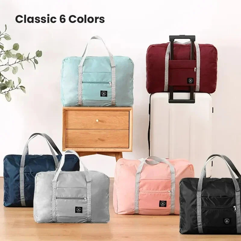 Lightweight Foldable Travel Duffel Bag: Unisex Tote Carry-On Luggage for Weekenders & Overnight Stays