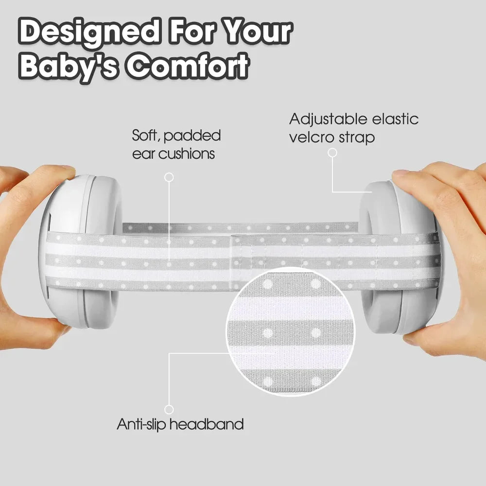 Baby Essentials Hearing Protection Earmuffs Elastic Band Noise Reduction Improves Sleep Toddler Headphones