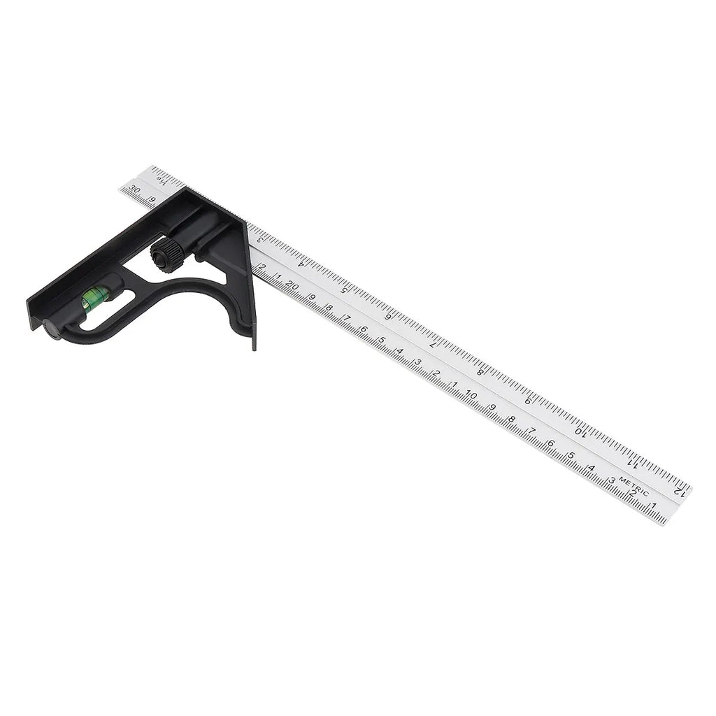1 or 2pcs/set Alloy +ABS Adjustable Protractor Square and Triangle Rulers, 7 Inch and 12 Inch Angle Ruler Combination Set