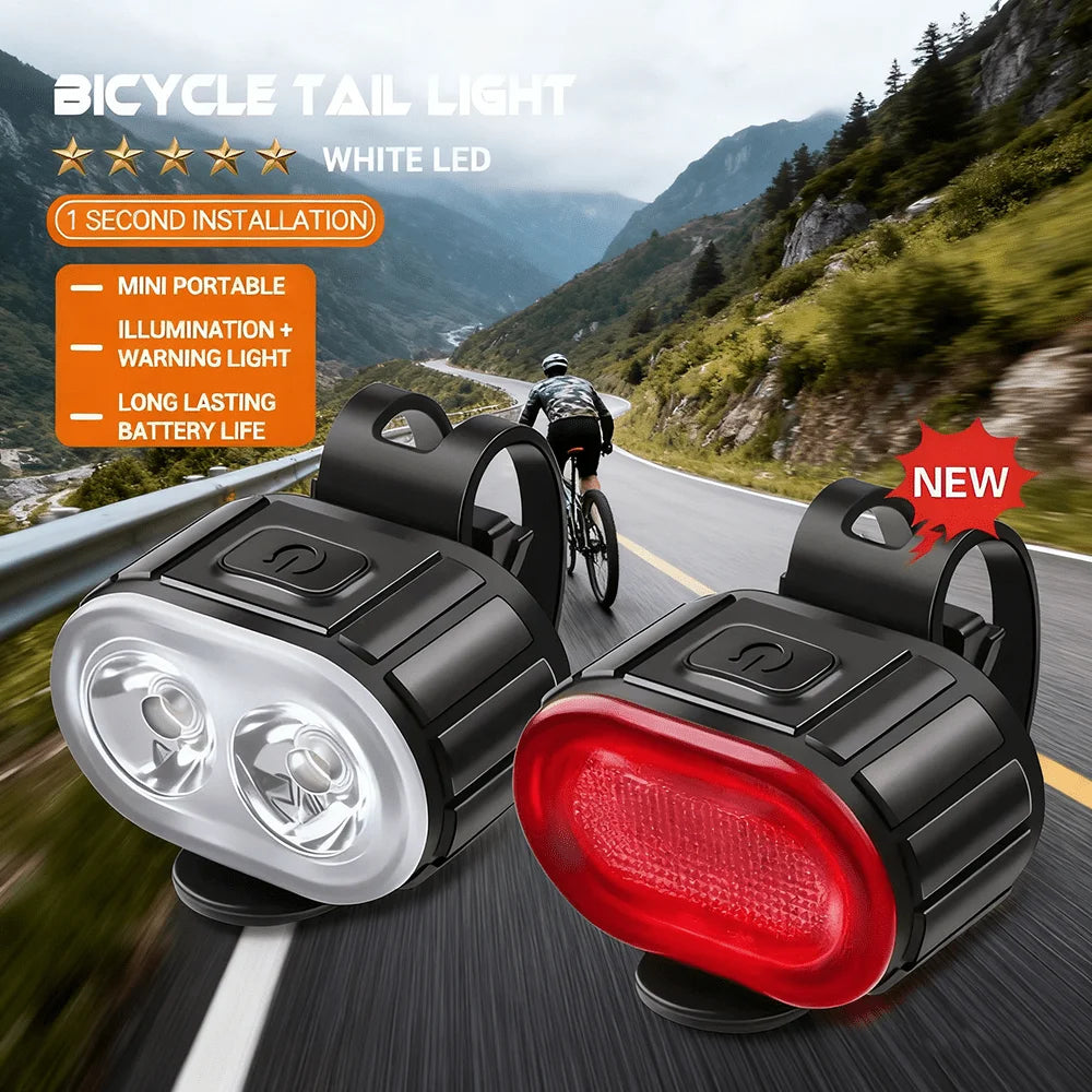Cycling Bicycle Front Rear Light Set Bike Rechargeable Headlight Light MTB Waterproof Taillight LED Lantern Bicycle Accessories