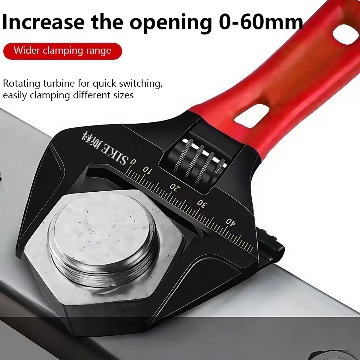 5/6/8 Inch Lightweight Adjustable Wrench Large Opening Short Handle Multi-Function Mini Wrench Plumbing Pipe Bathroom Tools