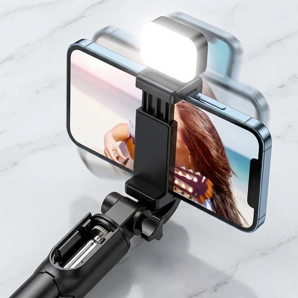 Selfie Stick Tripod Bluetooth, 70cm Extendable Aluminum Phone Tripod Stand, 360° Rotation Wireless Remote, Portable Mini Selfie